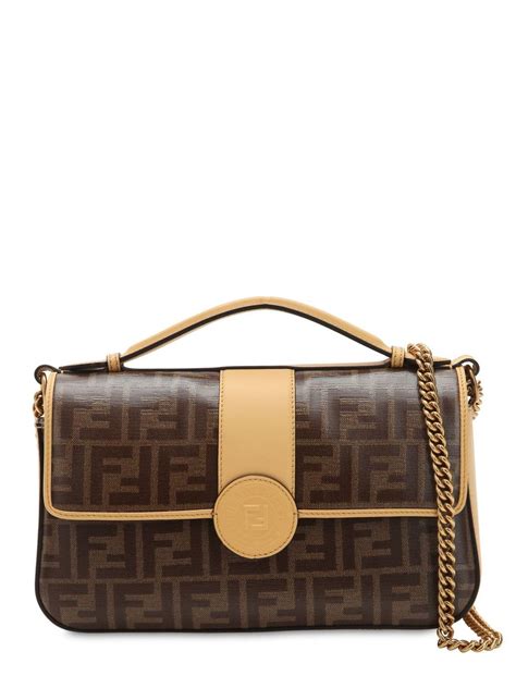 double f leather baguette bag fendi|genuine fendi baguette.